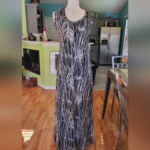 Ultra Chic and Timeless LANVIN Paris B&W Vintage Maxi Dress